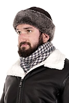 Фото товара Боярка BOMMOV 002.001 овчина, серо-коричневый/коричневый