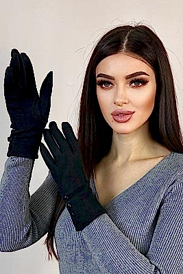 Фото товара Перчатки жен. текстиль BDR06, черный
