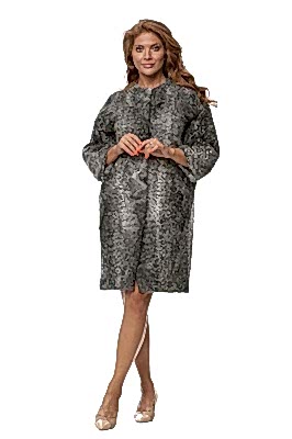 Фото товара Полупальто каракуль Омега, серый