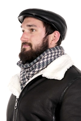 Фото товара Кепка Реглан кожаная 003.001, черный