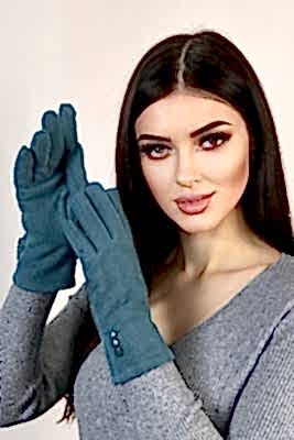 Фото товара Перчатки жен. текстиль M4, зеленый