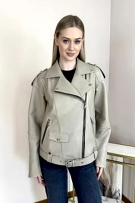 Фото товара Куртка кожа жен. 1004.Z-207 HDJB лето, бежевый Фото товара Куртка кожа жен. 1004.Z-207 HDJB лето, бежевый