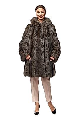 Фото товара Полупальто енот 011/К492(Е)V148E, серый