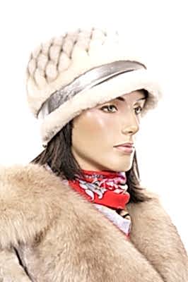 Фото товара Кепка мутон О-57, Жемчуг с бежевым напылением