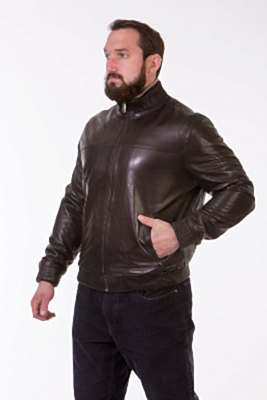 Фото товара Куртка кожа муж. 1013.MEDS-22.ZIG, черный
