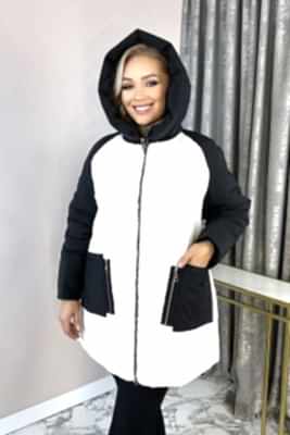 Фото товара П/пальто 23803, черно-белый