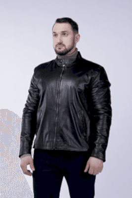 Фото товара Куртка кожа муж. 1009.2826 ZIG, черный