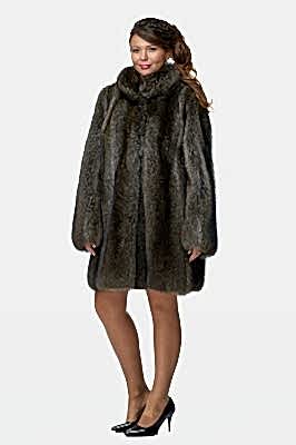 Фото товара Полупальто енот 011/К30(Е)V48E, серый