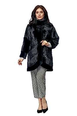 Фото товара Полупальто нутрия Зина, черный