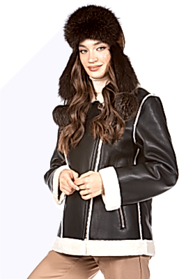 Фото товара Ушанка UWKMBFRT001 б/ф, мех коричневый кожа терракот