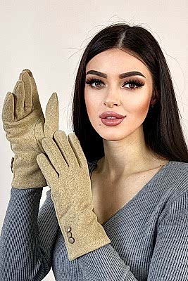 Фото товара Перчатки жен. текстиль M4, кэмел