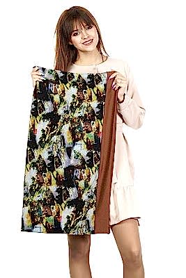 Фото товара Шарф (снуд) оля комби принт, темно-зеленый