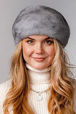 Фото товара Шапка норка 001.001, Серо-голубой shn