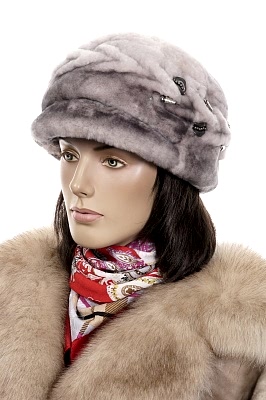 Фото товара Кепка мутон О-113 2, Розовый с синим напылением