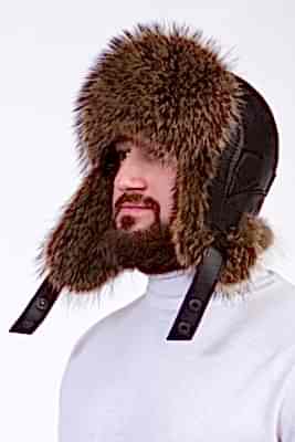 Фото товара Шапка из енота UMKME0013.3, желтая