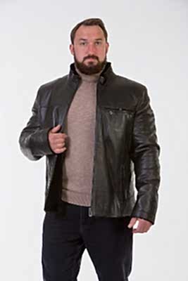 Фото товара Куртка кожа муж. 1004.AF-1230, черный
