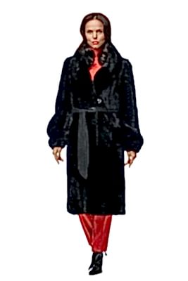 Фото товара Пальто мутон Е505Х105М, черный